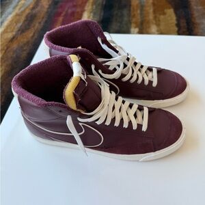 Nike Burgundy Hi Top Blazers